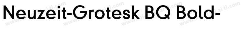 Neuzeit-Grotesk BQ Bold字体转换
